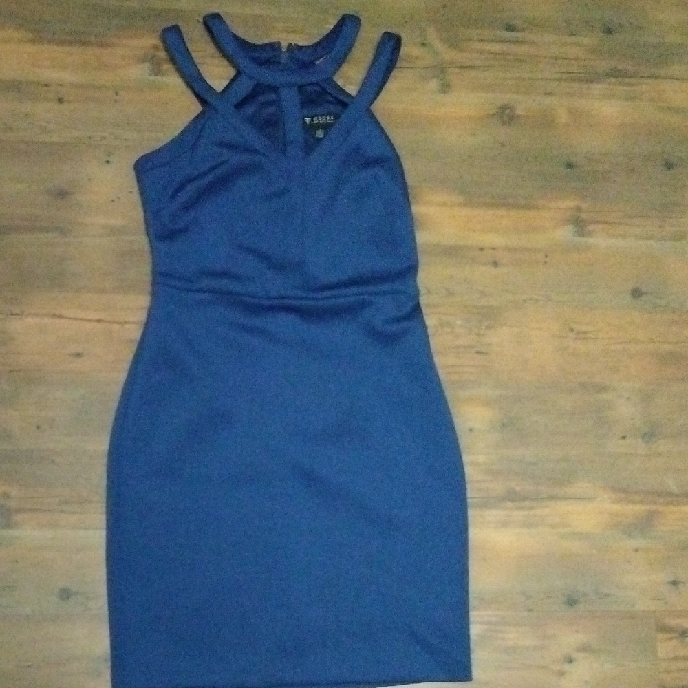 Guess Royal Blue Strapless Dress